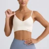 Define Luxe V-Neck Sports Bra in White