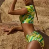 Delos Booty Swim Shorts in Green Print