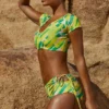 Delos Booty Swim Shorts in Green Print