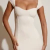 Dolcezza Modal Sweetheart-Neck Cap-Sleeve Maxi Dress in Ivory