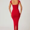 Dolcezza Sweetheart Neckline Maxi Dress in Red