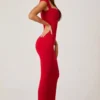 Dolcezza Sweetheart Neckline Maxi Dress in Red