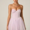 Dottie Tulle Corset Mini Dress in Lilac