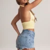 Drew Modal Halterneck Top in Lemon Sherbet