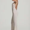 Duhamel Embellished Backless Maxi Dress in White