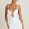 Eartha Cut-Out Open-Back Mini Dress in White