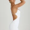Eartha Cut-Out Open-Back Mini Dress in White