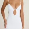 Eartha Cut-Out Open-Back Mini Dress in White