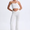 Edie Modal Twist-Front Bandeau Top in White