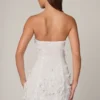 Edita Embellished Bandeau A-line Mini Dress in White