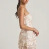 Eliselle Embellished Strapless Corset Mini Dress in Ivory