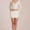 Elowise Lace Mini Skirt in Ivory