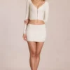 Elowise Lace Mini Skirt in Ivory