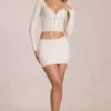 Elowise Lace Mini Skirt in Ivory