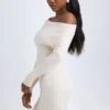 Elsa Modal Off-Shoulder Ruched Mini Dress in Ivory