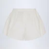 Elsie Tie-Front Cotton-Poplin Shorts in White