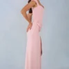 Elva Modal Sweetheart-Neck Cowl-Waist Maxi Dress in Blush Pink