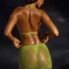 Embellished Swim Low-Rise Mini Skirt in Green