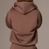 Embroidered Oversized Hoodie in Cocoa
