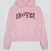 Embroidered Oversized Hoodie in Powder Pink