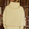 Embroidered Oversized Hoodie in Soft Yellow