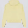Embroidered Oversized Hoodie in Soft Yellow