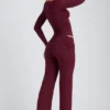 Emry Modal Ruched Long-Sleeve Top in Plum