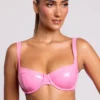Estelle Vinyl Underwired Bralette in Pink