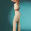 Fallon Petite Embellished Lace Low Rise Trousers in Ivory