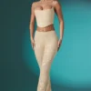 Fallon Petite Embellished Lace Low Rise Trousers in Ivory