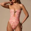 Faye Cut-Out Bandeau Swimsuit in Paisley Print
