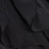 Felicity Ruffled Mid-Rise Flared Trousers in Black