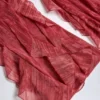 Felicity Ruffled Mid-Rise Flared Trousers in Red Print