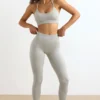 FlexiRib High-Waist Leggings in Grey