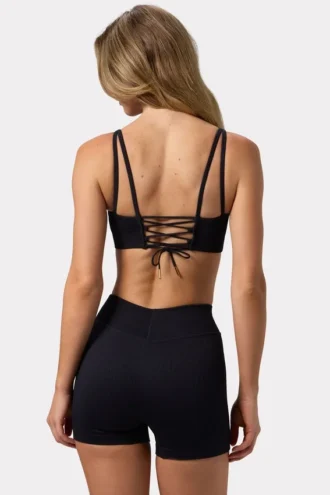 FlexiRib Mini Shorts in Black