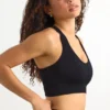 FlexiRib Racerback Sports Bra in Black