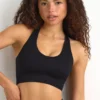 FlexiRib Racerback Sports Bra in Black