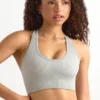 FlexiRib Racerback Sports Bra in Grey