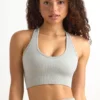 FlexiRib Racerback Sports Bra in Grey