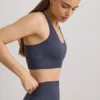 FlexiRib Racerback Sports Bra in Indigo Slate