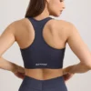 FlexiRib Racerback Sports Bra in Indigo Slate