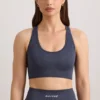 FlexiRib Racerback Sports Bra in Indigo Slate
