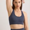 FlexiRib Racerback Sports Bra in Indigo Slate