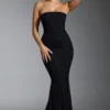 Florentina Embellished Corset Gown in Black