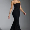 Florentina Embellished Corset Gown in Black