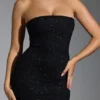 Florentina Embellished Corset Gown in Black
