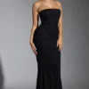 Florentina Embellished Corset Gown in Black