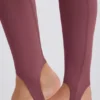 Foldover Mid-Rise Stirrup Leggings in Acai