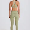 Foldover Mid-Rise Stirrup Leggings in Matcha