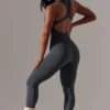 Full Length Cut-Out Jumpsuit in Grey